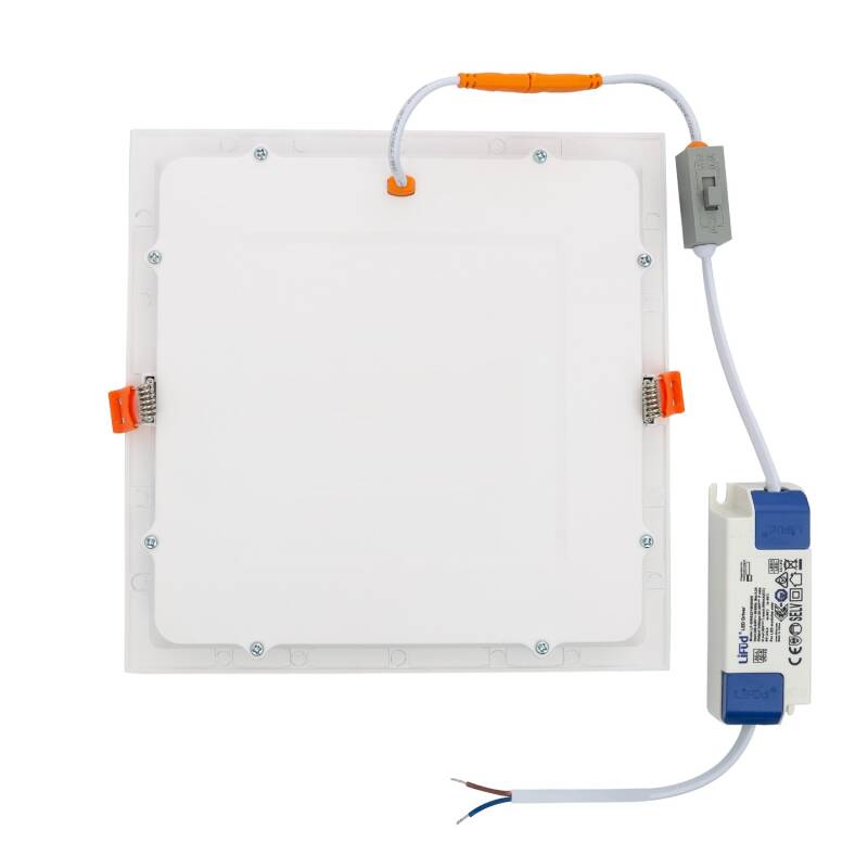 Placa LED 16W CCT Seleccionável Quadrada Slim Microprismático LIFUD (UGR17) LIFUD Corte 150x150 mm