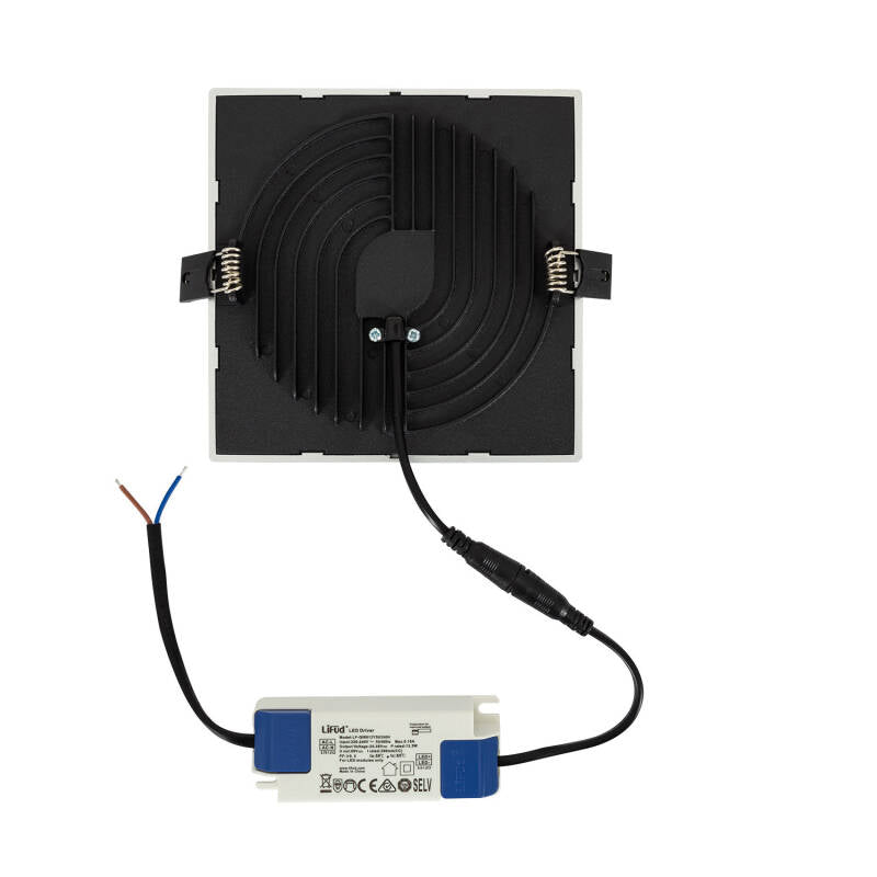 Placa LED 16W Quadrada High Lumen Corte Ø135mm LIFUD Silver