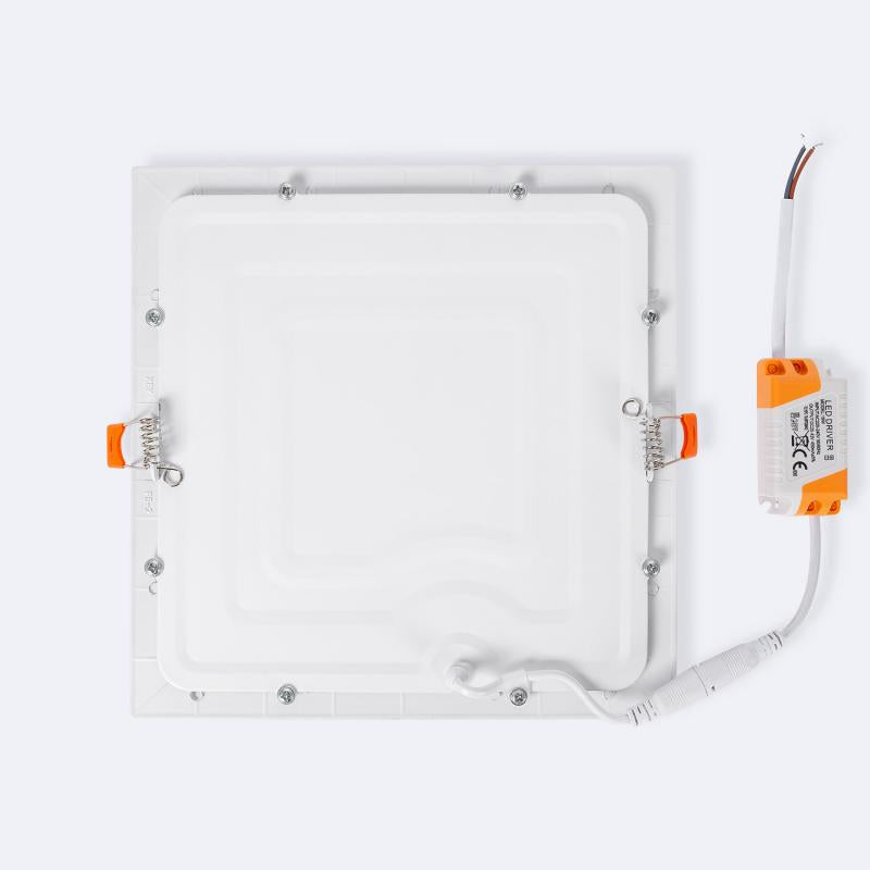 Placa LED 18W Quadrada SuperSlim Corte 205x205 mm Pack de 2 Unidades