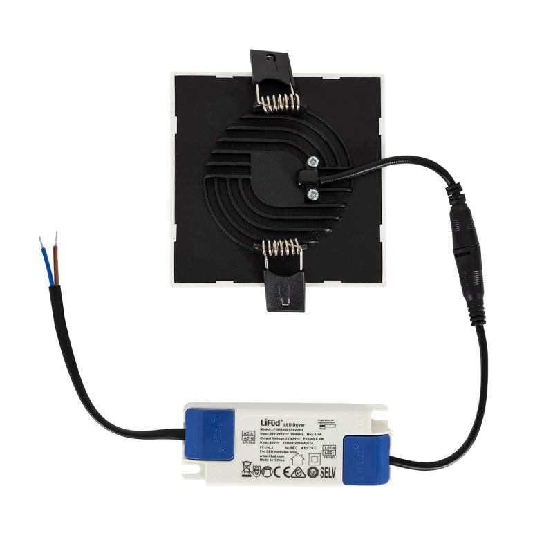 Placa LED 8W Cuadrada High Lumen Corte Ø75 mm LIFUD