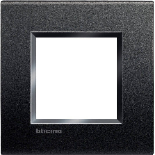 Placa quadrada 2 Módulos BTicino Living Light LNA4802BI