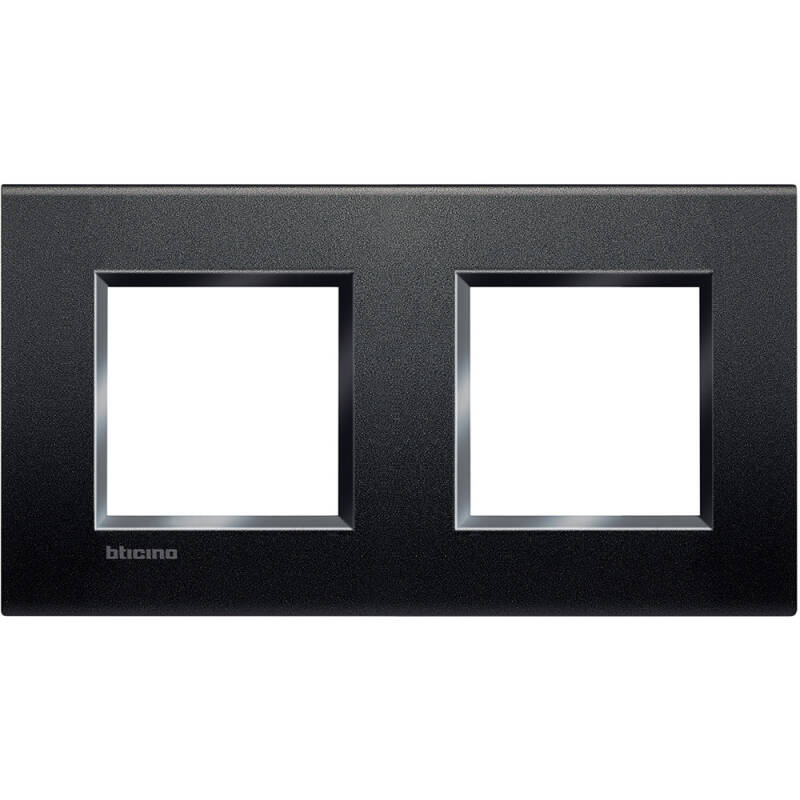 Placa Quadrada 2x2 Módulos BTicino Living Light LNA4802M2BI