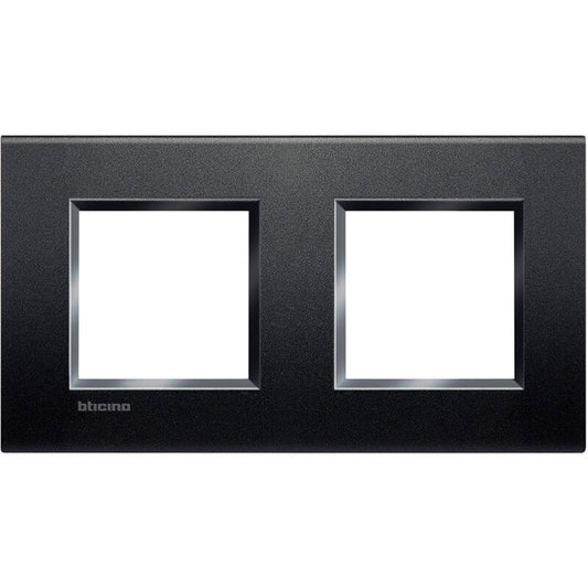 Placa Quadrada 2x2 Módulos BTicino Living Light LNA4802M2BI