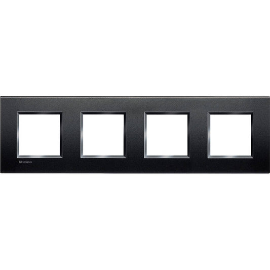 Placa Quadrada 4x2 Módulos BTicino Living Light LNA4802M4BI