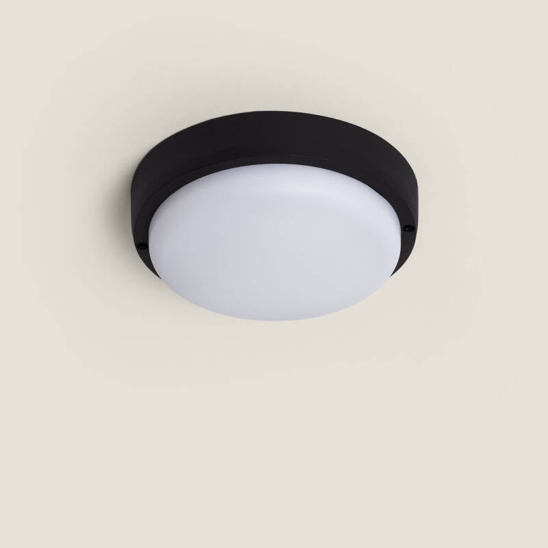 Plafon 25W LED Circular para Exterior Ø175 mm IP65 Hublot Black