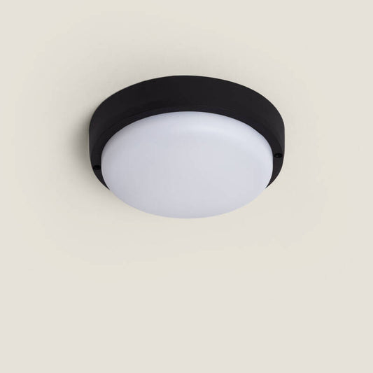 Plafon 25W LED Circular para Exterior Ø175 mm IP65 Hublot Black