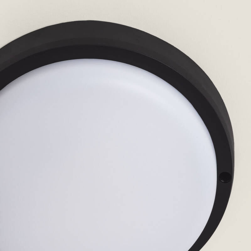 Plafon 25W LED Circular para Exterior Ø175 mm IP65 Hublot Black