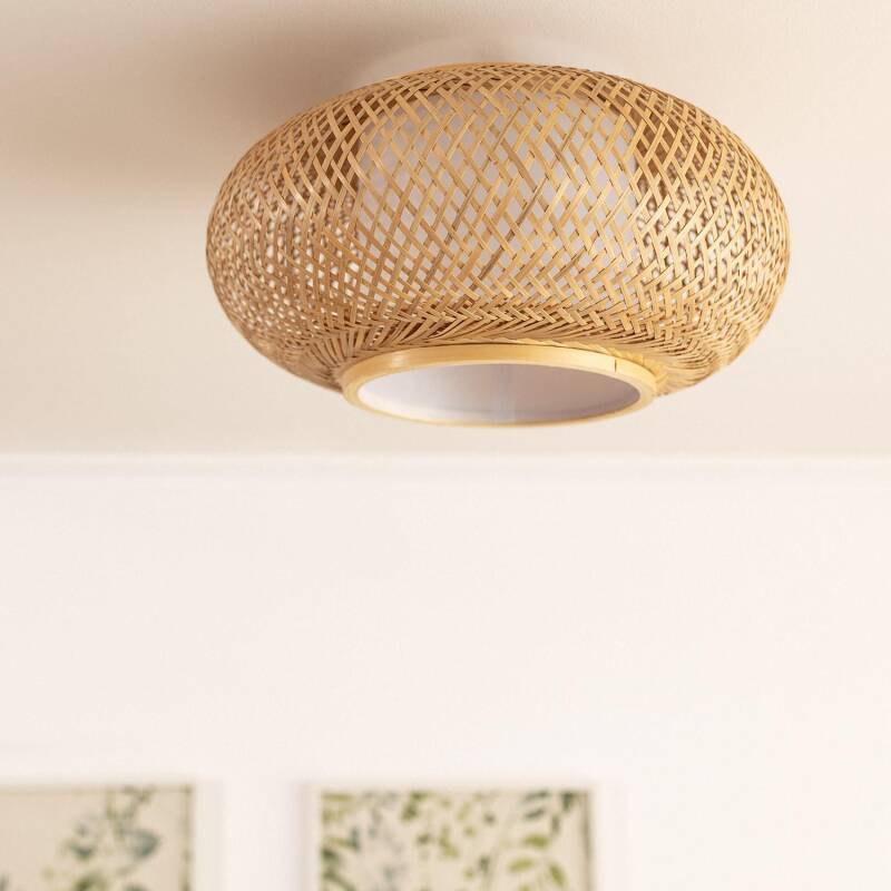 Plafon Circular Bambu Ø400 mm Denia
