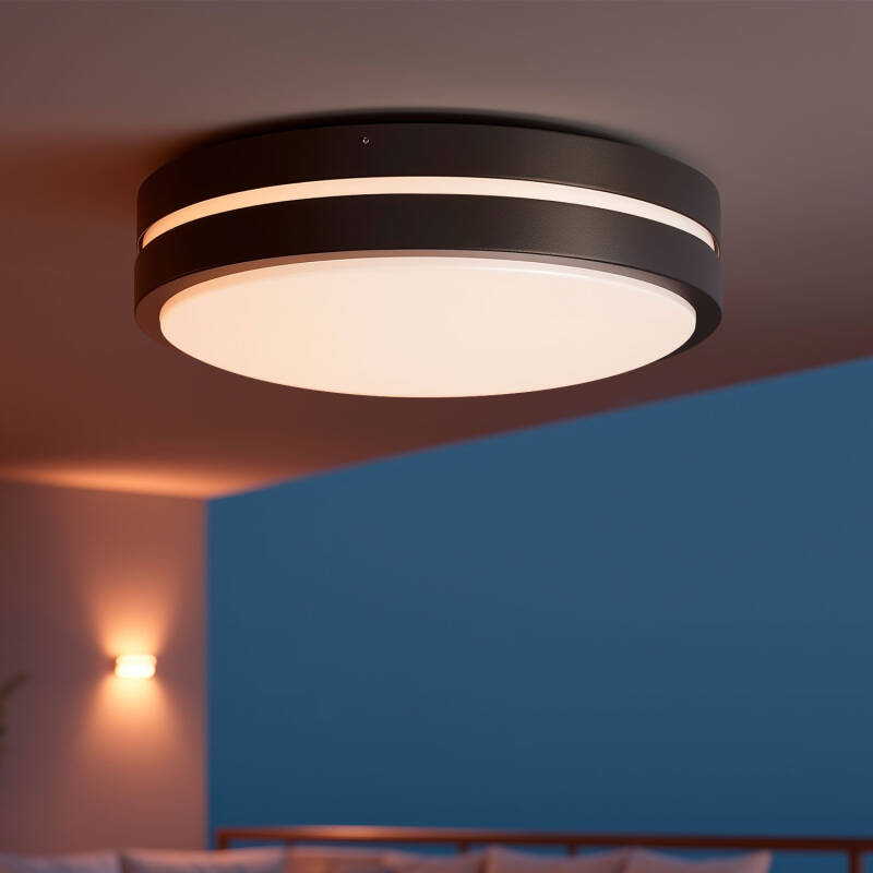 Plafon Circular Exterior Alumínio Ø285 mm Kadam