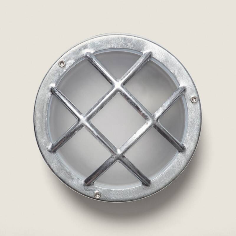 Plafon Circular para Exterior Ø200 mm Hublot Aço Galvanizado Coastal Fjord
