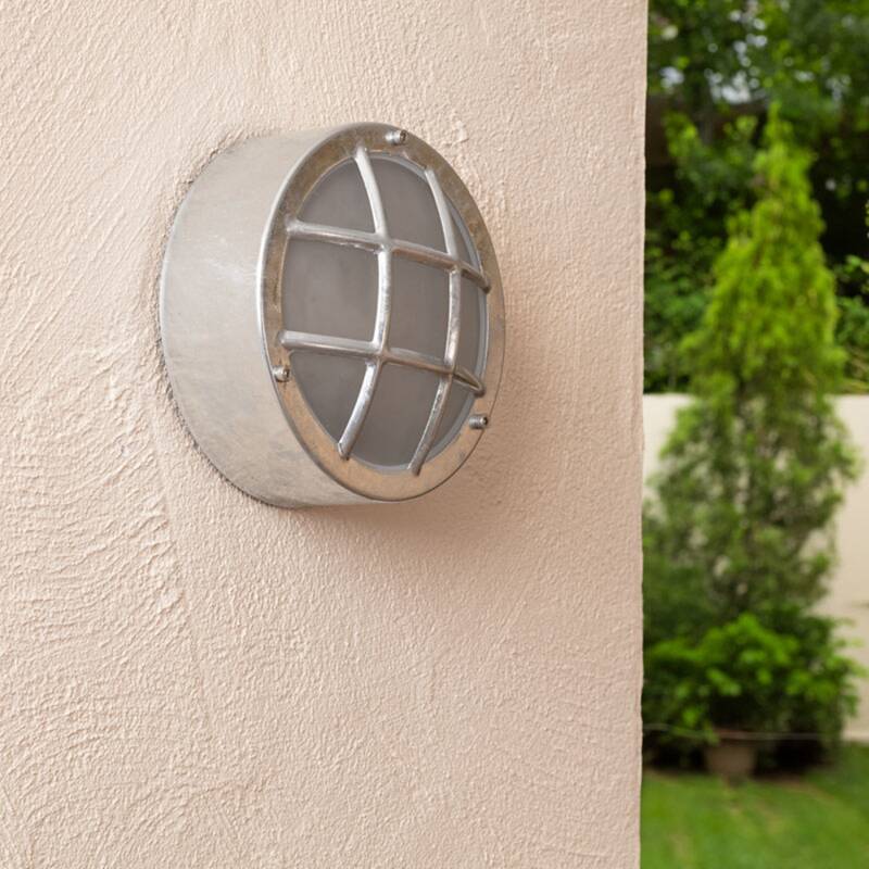 Plafon Circular para Exterior Ø200 mm Hublot Aço Galvanizado Coastal Fjord