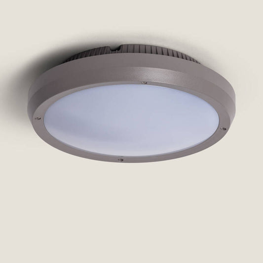 Plafon de Teto Circular para Exterior Ø300 mm IP65 Curio Cinzento