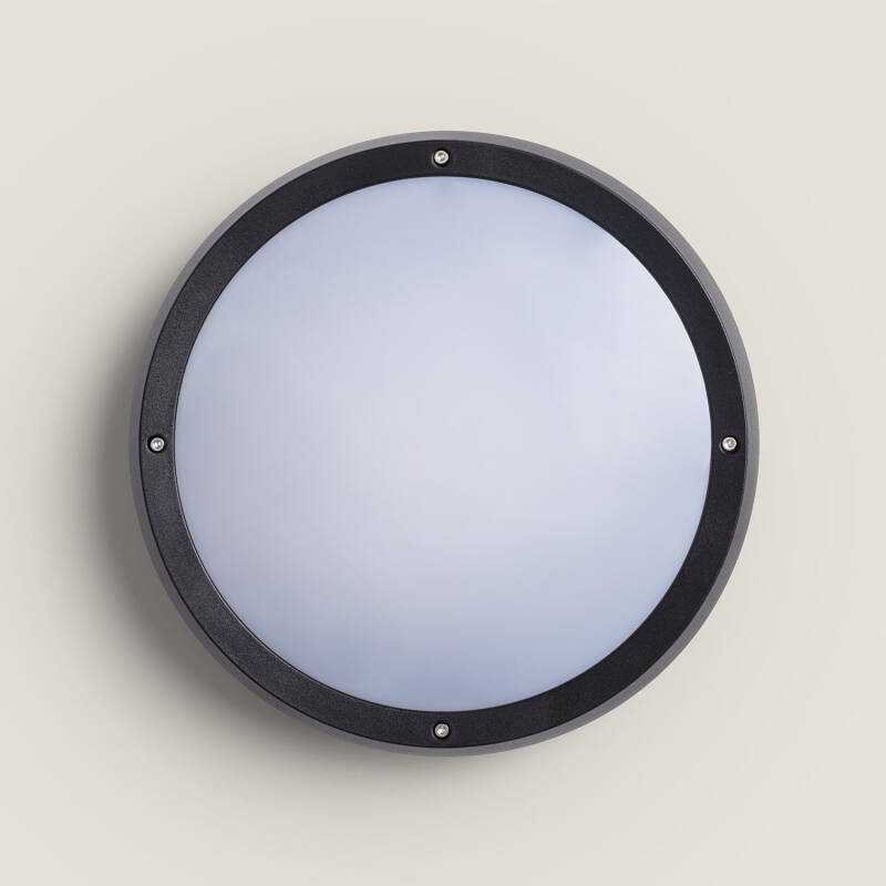Plafon de Teto Circular para Exterior Ø300mm IP65 Curio Preto