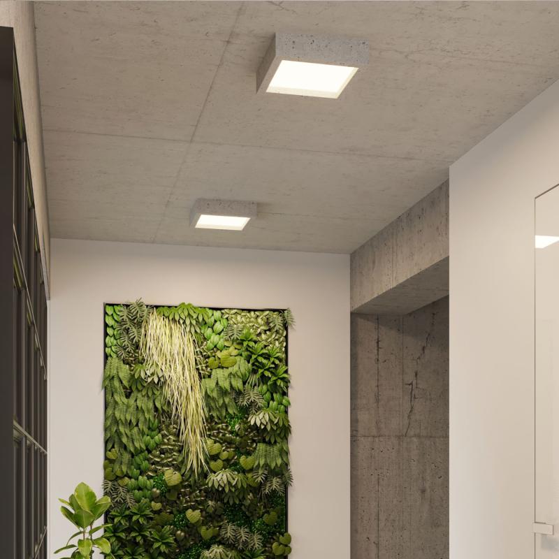 Plafón de Teto LED Riza Betão SOLLUX