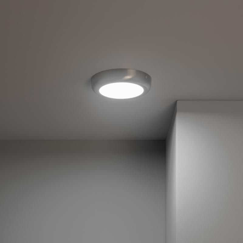 Plafon LED 12W Circular Metal Ø175 mm Design Silver