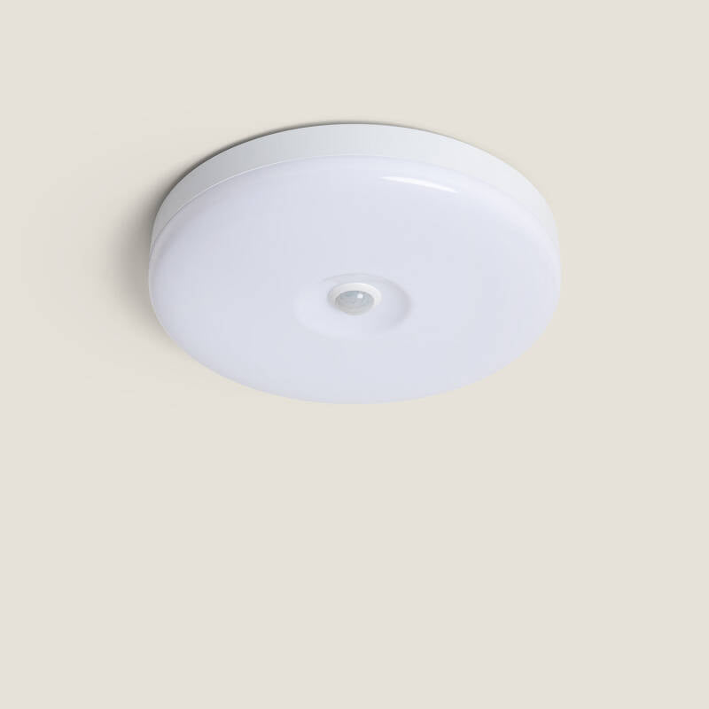 Plafon LED 12W Circular Ø216 mm No Flicker com Sensor de movimento PIR e Crepuscular
