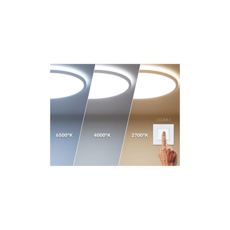 Plafon LED 12W Circular SwitchCCT Seleccionável Ø170 mm Regulação Compatível com Comando RF V2