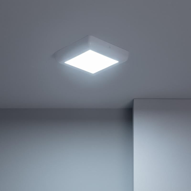 Plafón LED 12W Quadrado Metal 178x178 mm Design White