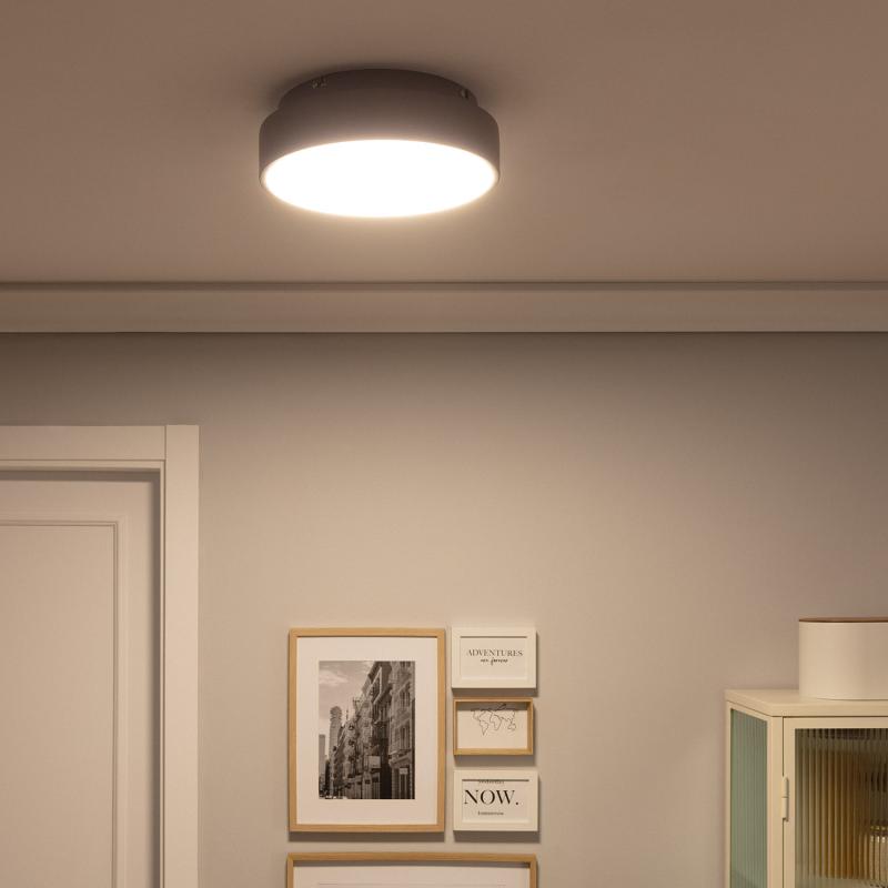 Plafon LED 15W Circular Metal Ø300 mm CCT Seleccionável Wingu