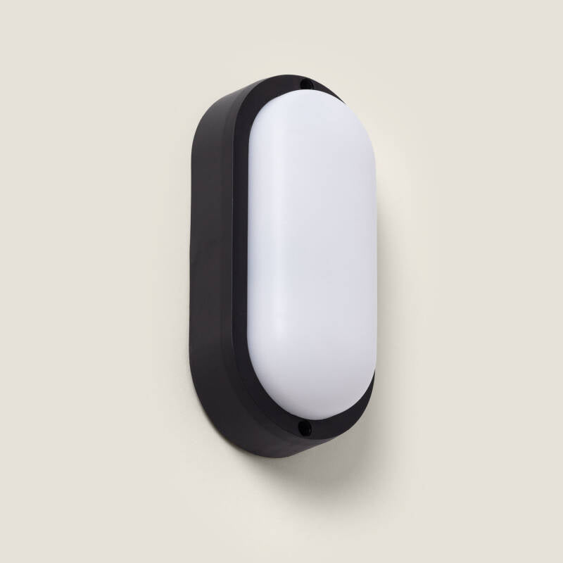 Plafon LED 15W Oval para Exterior 85x173 mm IP65 Hublot Black