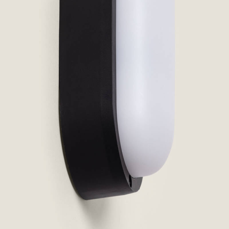Plafon LED 15W Oval para Exterior 85x173 mm IP65 Hublot Black