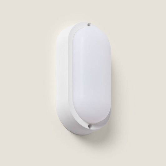 Plafon LED 15W Oval para Exterior 85x173 mm IP65 Hublot White