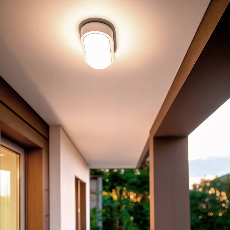 Plafon LED 15W Oval para Exterior 85x173 mm IP65 Hublot White