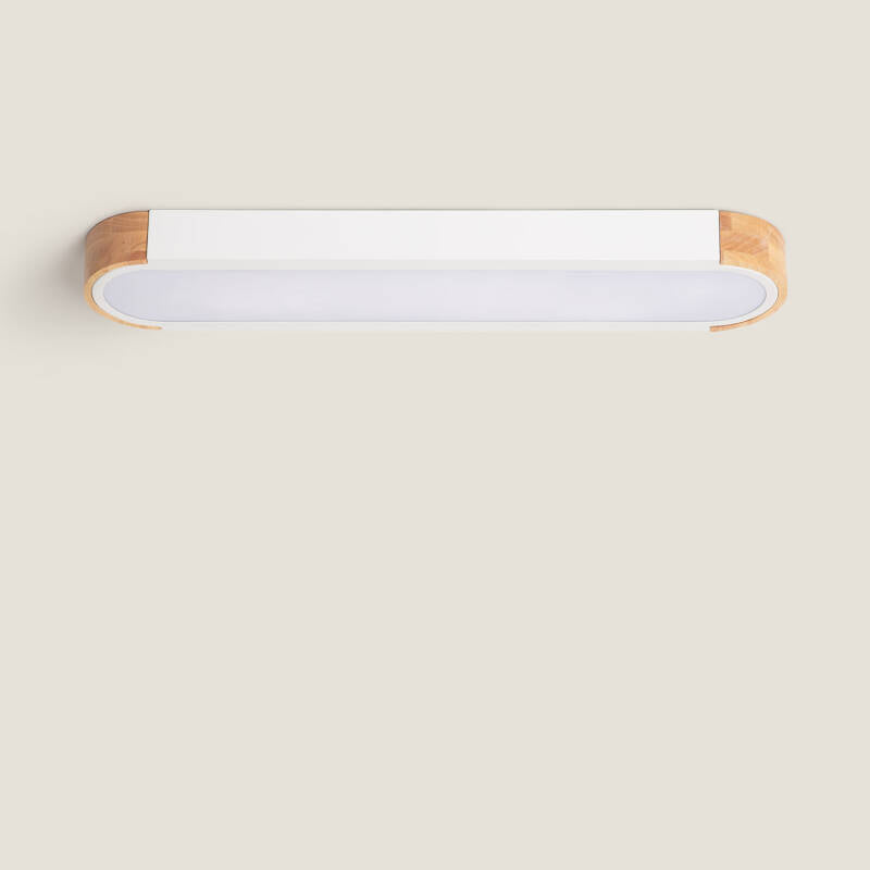 Plafón LED 15W Quadrado em Madeira e Alumínio 370x370 mm CCT Selecionável Dari