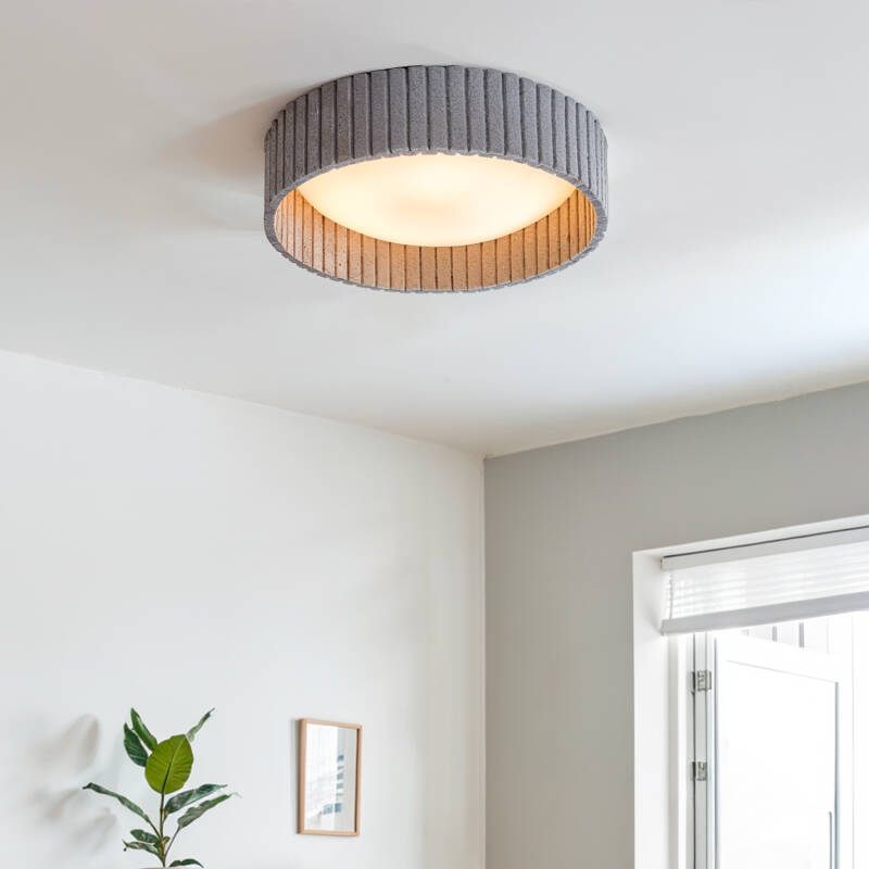 Plafon LED 18W Circular Fieltro Ø400 mm CCT Seleccionável Kaptyn