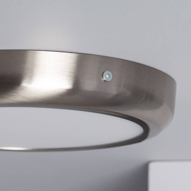 Plafón LED 18W Circular Metal Ø225 mm Design Silver