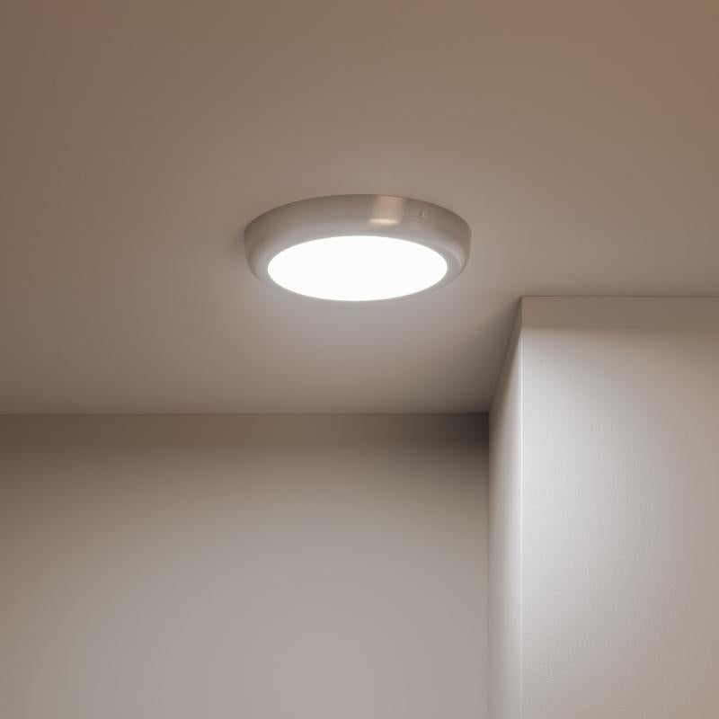 Plafón LED 18W Circular Metal Ø225 mm Design Silver