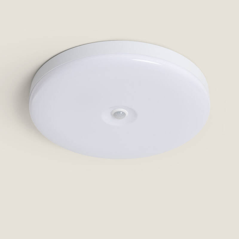 Plafon LED 18W Circular Ø290 mm No Flicker com Sensor de Movimento PIR e Crepuscular