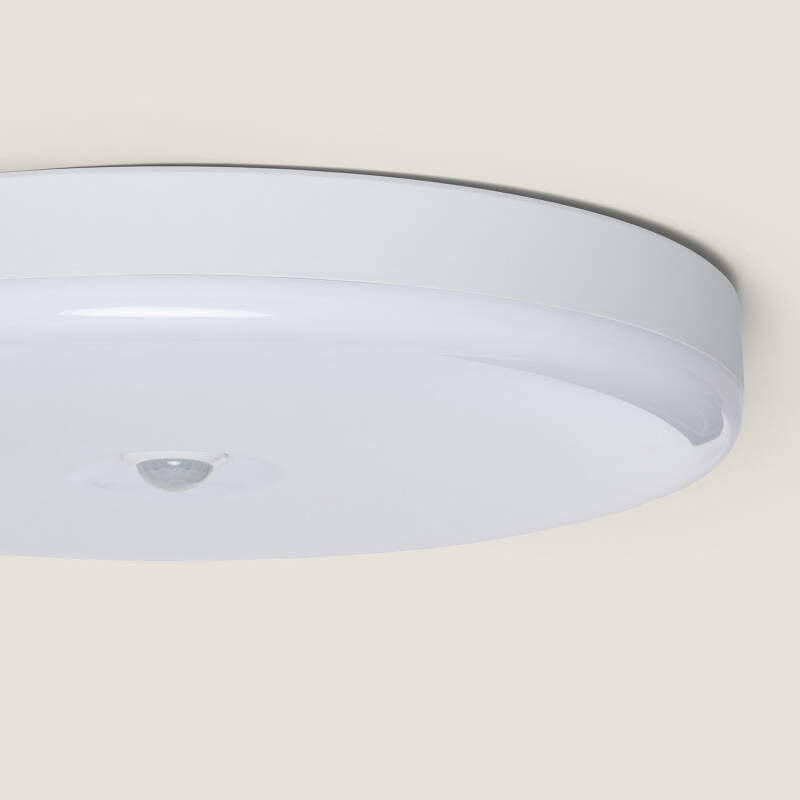 Plafon LED 18W Circular Ø290 mm No Flicker com Sensor de Movimento PIR e Crepuscular