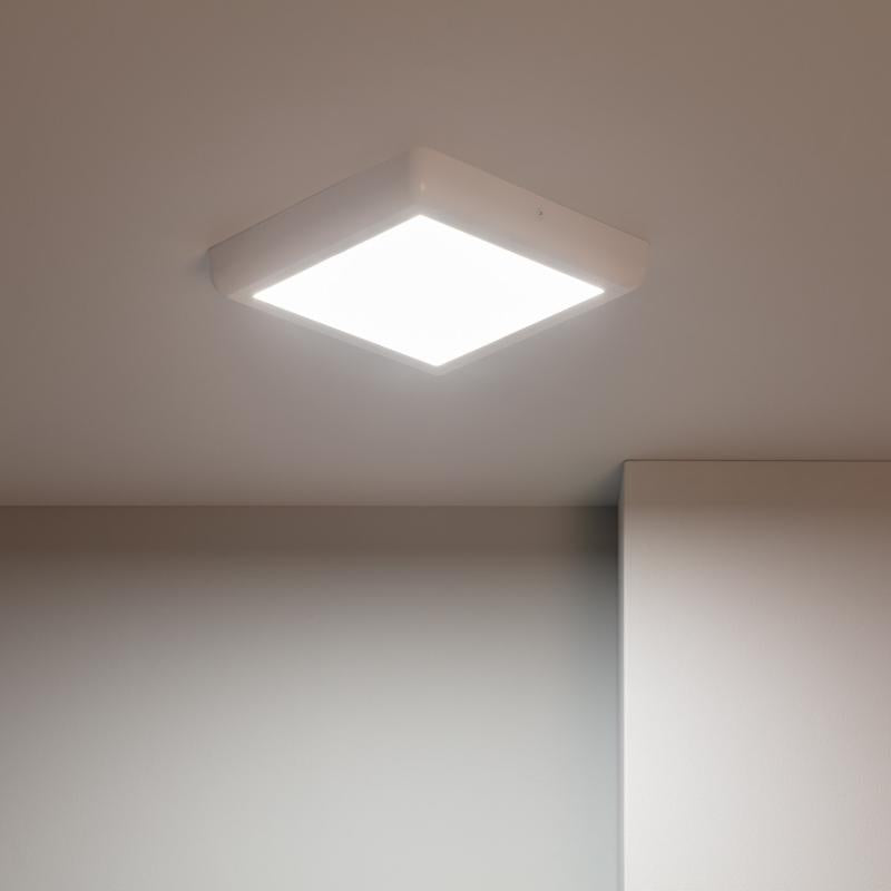 Plafón LED 18W Quadrado Metal 225x225 mm Design White