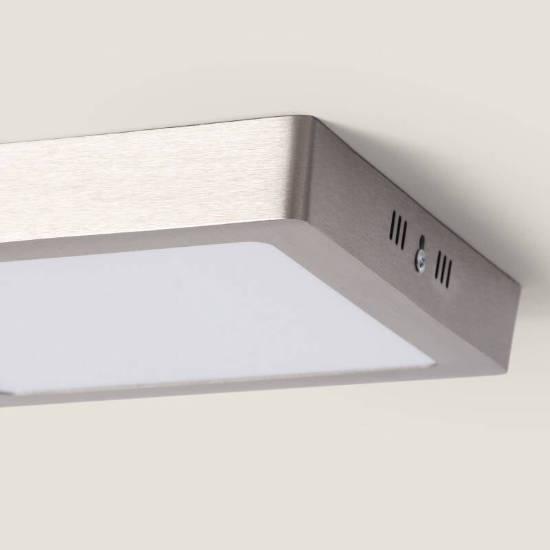 Plafón LED 18W Quadrado Metal 225x225 mm Silver