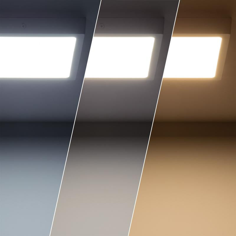 Plafón LED 18W Quadrado Superslim (CRI90) Microprismático CCT Seleccionável (UGR17) 205x205 mm
