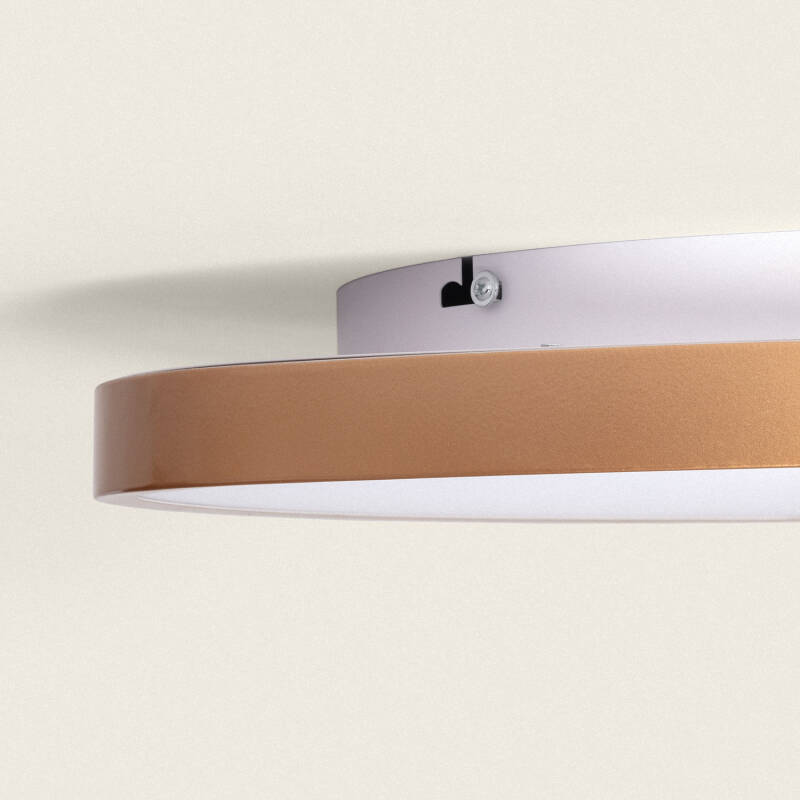 Plafón LED oval de 20W em Alumínio Ø420 mm com CCT selecionável Owen