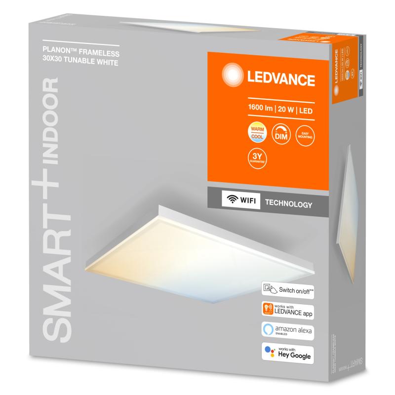 Plafon LED 20W Quadrado 30x30cm Sem Moldura Smart+ WiFi LEDVANCE 4058075484351