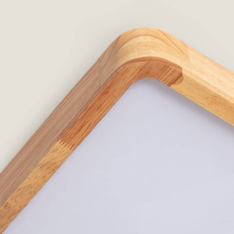 Plafón LED 20W Quadrado Madeira 400x400 mm CCT Seleccionável Kayu