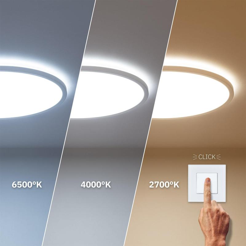 Plafon LED 24W Circular SwitchCCT Seleccionável Ø420 mm Dupla Cara