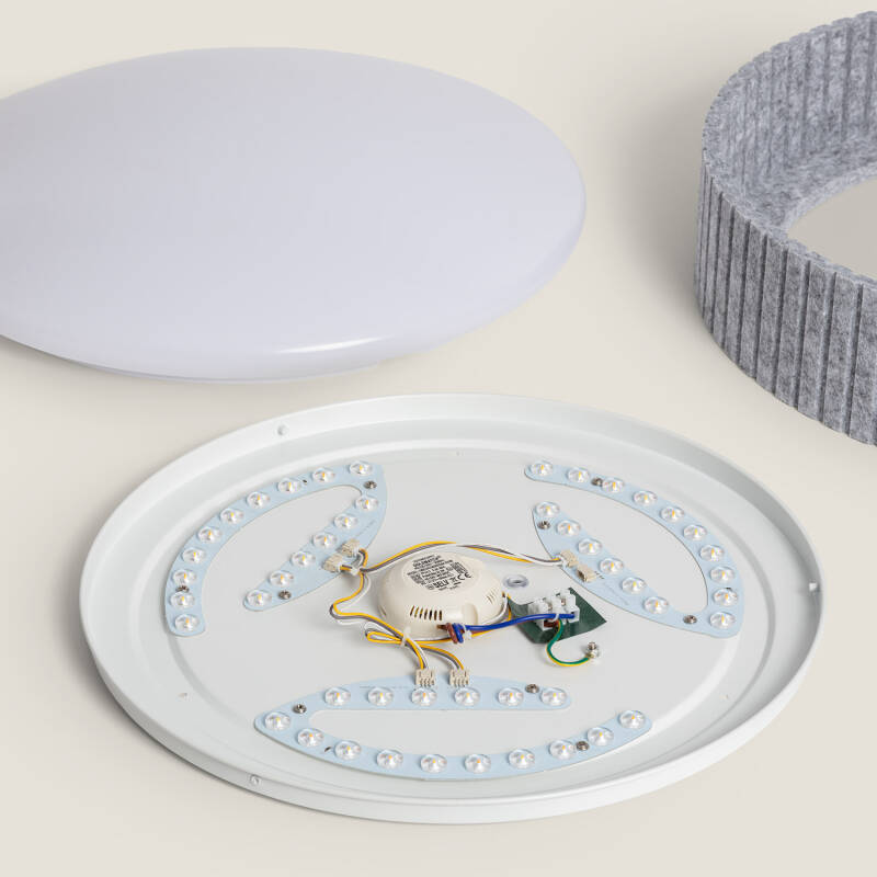 Plafon LED 24W Circular Feltro Ø500 mm CCT Seleccionável Kaptyn