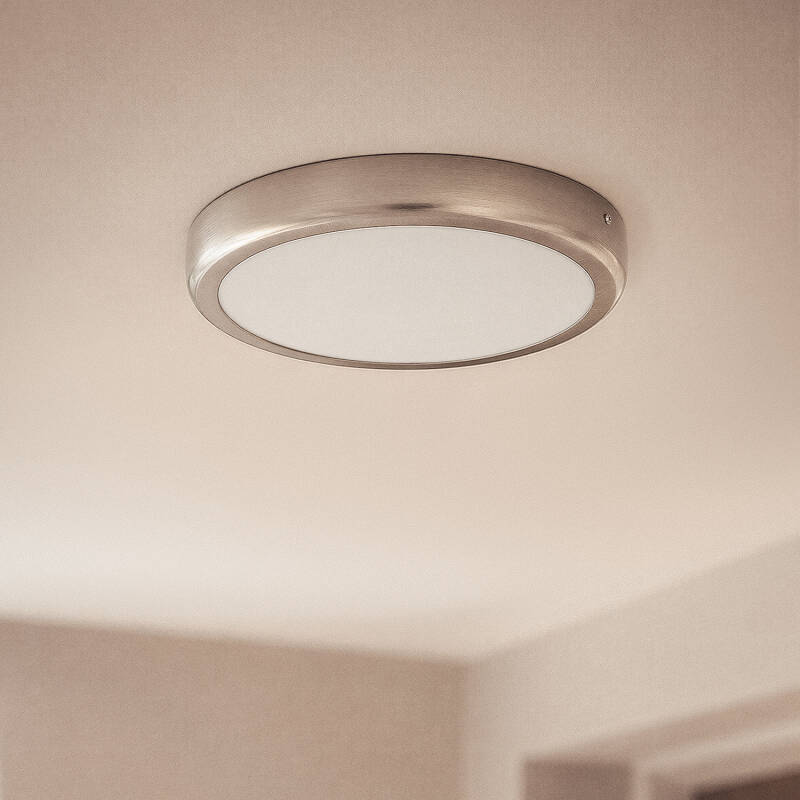 Plafón LED 24W Circular Metal Ø300 mm Design Silver