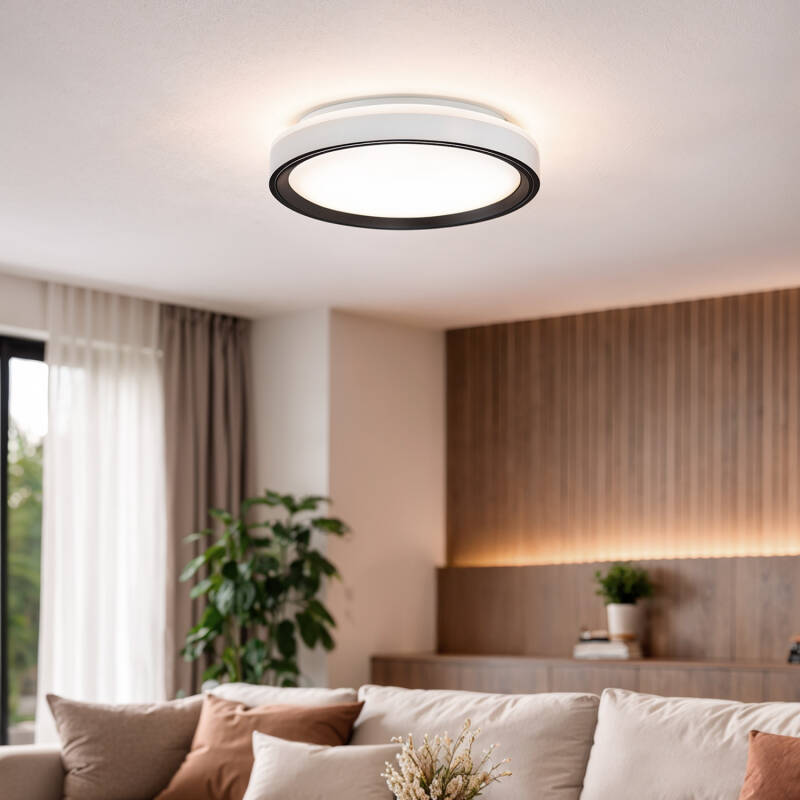 Plafon de teto LED circular de 24 W, Ø 400 mm, Nysted