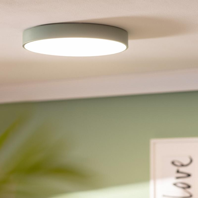 Plafon LED 24W Circular Metal Ø400 mm CCT Seleccionável Iris