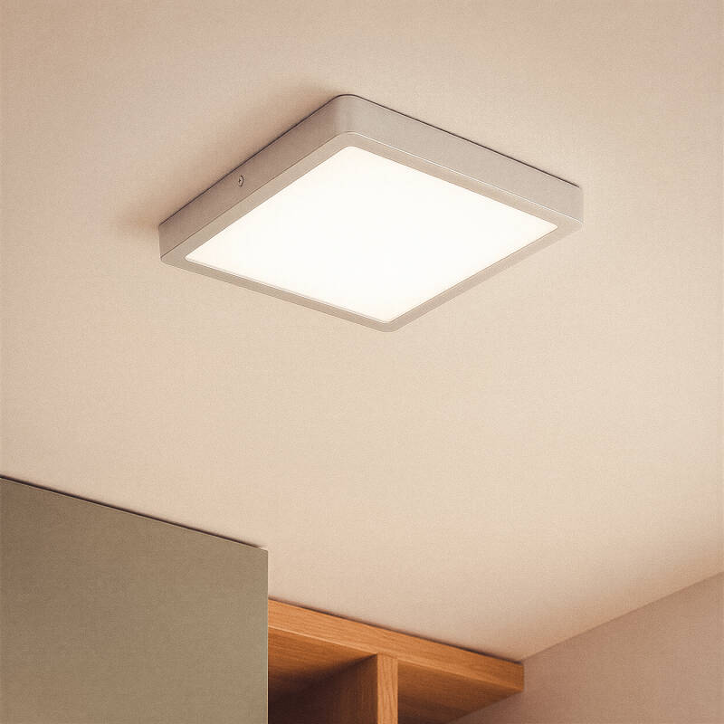 Plafon LED 24W Quadrado Alumínio 280x280 mm Slim CCT Seleccionável Galán SwitchDimm