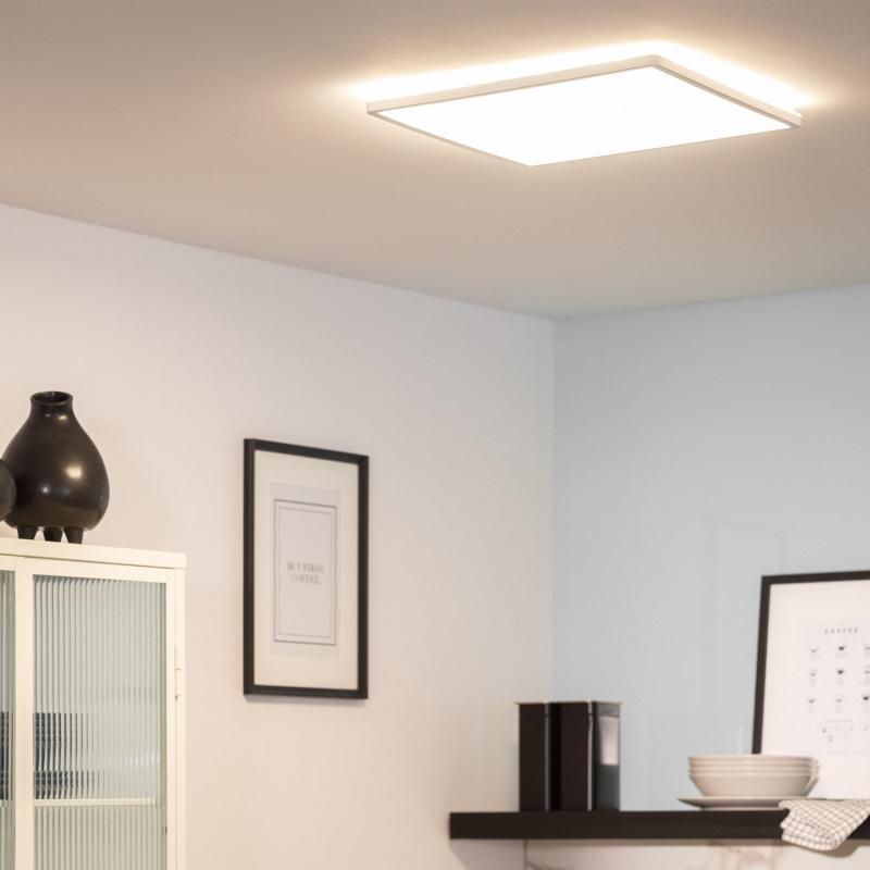 Plafon LED 24W Quadrado Regulável 420x420 mm Dupla Cara.