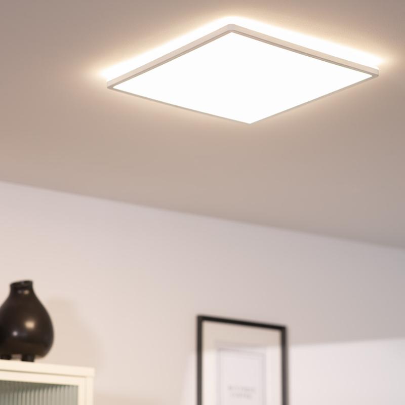 Plafon LED 24W Quadrado Regulável 420x420 mm Dupla Cara.