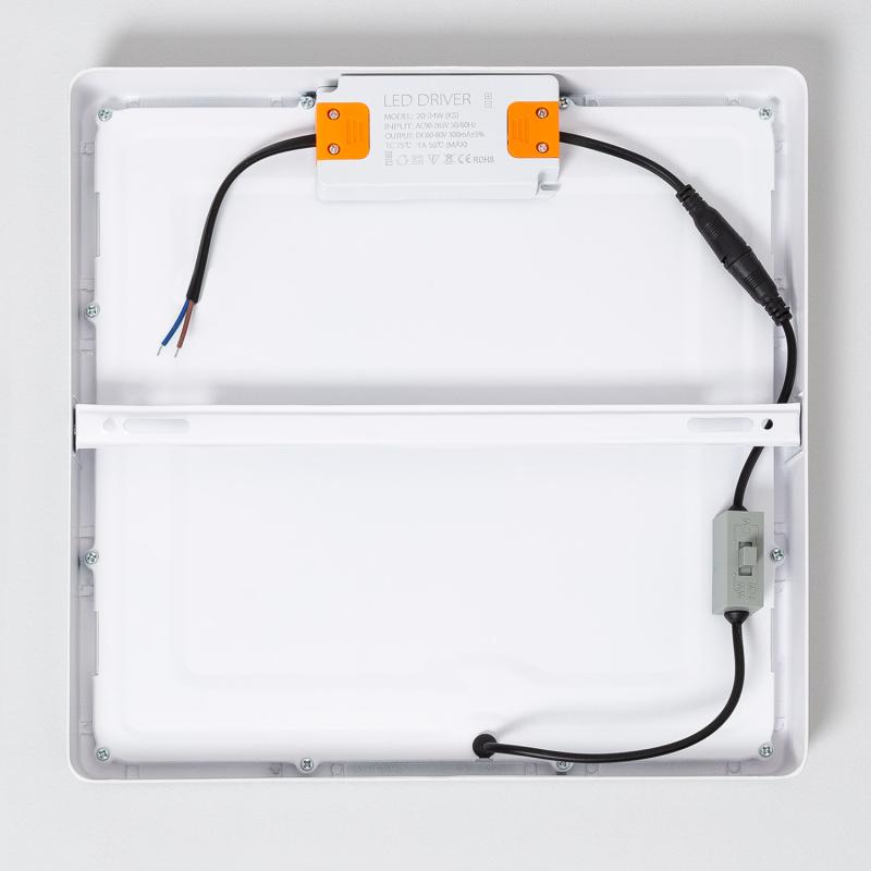 Plafón LED 24W Quadrado Superslim CCT Seleccionável 280x280 mm