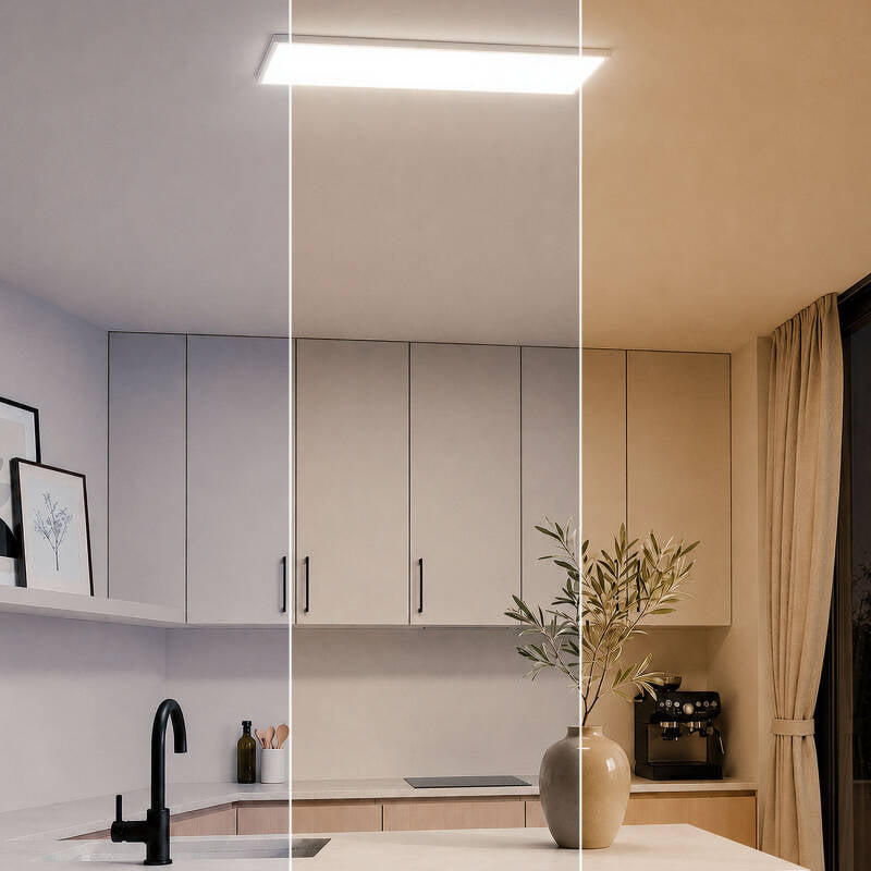 Plafon LED 24W Retangular SwitchCCT Seleccionável 580x200 mm Dupla Cara