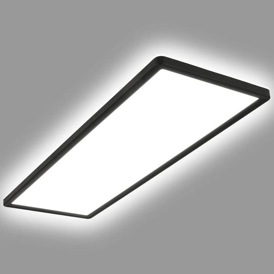 Plafon LED 24W Retangular SwitchCCT Seleccionável 580x200 mm Iluminação Dupla Preto